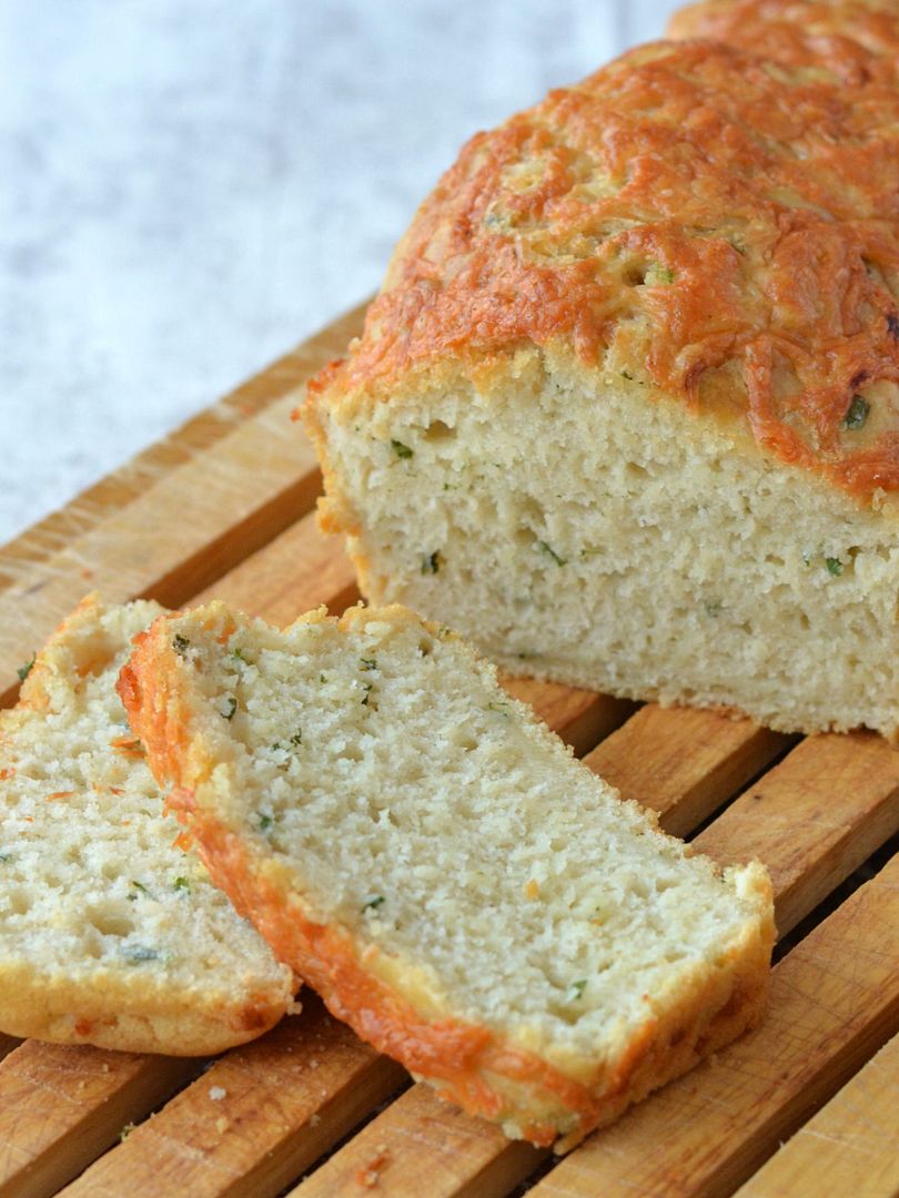 The Crazy Kitchen Cheese & Chive Beer Bread No Yeast, No Proving, No